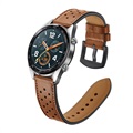Huawei Watch GT Perforiertes Echtes Lederarmband - Braun