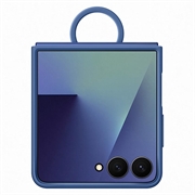 Samsung Galaxy Z Flip7 Silikon Cover mit Ring EF-PF766TNEGWW - Blau