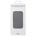 Samsung Super Fast Wireless Charger Duo mit TA EP-P5400TBEGEU - Dunkelgrau