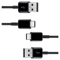Samsung USB-A / USB-C Kabel EP-DG930MBEGWW - 2 Stk. - Schwarz