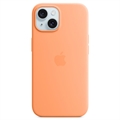 iPhone 15 Apple Silikon Case mit MagSafe MT0W3ZM/A - Sorbet Orange
