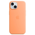 iPhone 15 Plus Apple Silikon Case mit MagSafe MT173ZM/A - Sorbet Orange