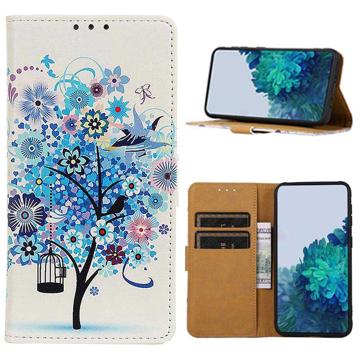 Glam Series Huawei Nova 10 Pro Wallet Hülle - Baumblüte / Blau