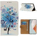 Glam Series OnePlus Nord N100 Wallet Hülle - Blühender Baum / Blau