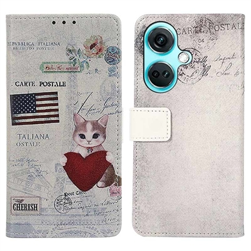 OnePlus Nord CE3 Glam Serie Wallet Hülle - Katze