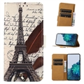 Glam Serie Xiaomi 12/12X Schutzhülle mit Geldbörse - Eiffelturm