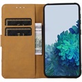 Glam Serie Samsung Galaxy A53 5G Schutzhülle mit Geldbörse - Blühender Baum / Grün