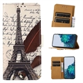 Glam Series Motorola Moto G22 Wallet Hülle - Eiffelturm