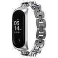 Xiaomi Mi Band 5/6 Glam Edelstahlarmband - Silber