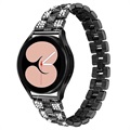 Samsung Galaxy Watch4/Watch4 Classic Glam Edelstahlarmband - Schwarz