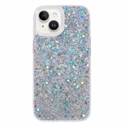 iPhone 15 Plus Glitter Flakes TPU Hülle