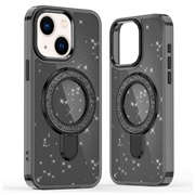iPhone 15 Glitter Hybrid Hülle mit Kickstand - MagSafe-kompatibel