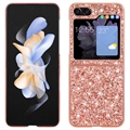 Samsung Galaxy Z Flip5 Glitter Serie Hybrid Hülle - Roségold