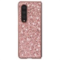 Glitter Serie Samsung Galaxy Z Fold3 5G Hybrid Hülle - Roségold