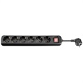 Goobay AC Steckdosenleiste mit Schalter - 6 x EU Buchse - 1.5m - Schwarz