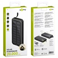Goobay Schnell Solar Powerbank 20000mAh - USB-C, USB - Schwarz