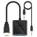 Goobay HDMI / VGA Adapter mit 3.5mm AUX Kabel - Schwarz