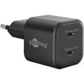 Goobay Nano GaN Dual USB-C PD Schnellladegerät 35W