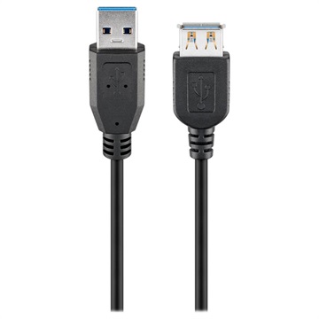 Goobay SuperSpeed USB 3.0 Verlängerungskabel - 1.8m - Schwarz