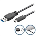 Goobay USB 3.0 / USB Typ-C Kabel - 0.5m - Schwarz