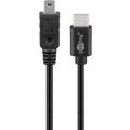 Goobay USB-C zu Mini USB-B Kabel - 0.5m, USB 2.0 - Schwarz