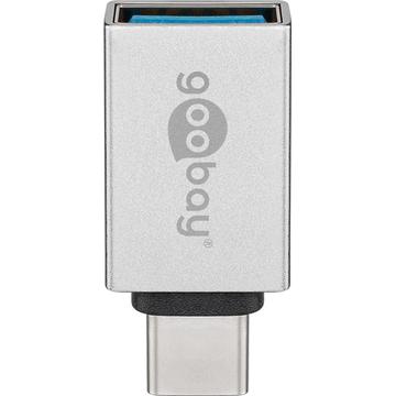 Goobay USB-C auf USB-A Buchse Adapter - Silber