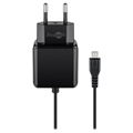 Goobay Universal MicroUSB Wand-Ladegerät - 15W, 5V/3A - Schwarz