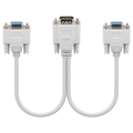 Goobay VGA Splitterkabel 1x2 - 20cm - Grau