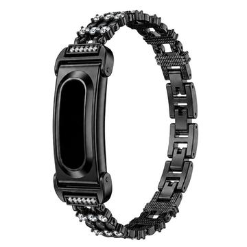 Google Fitbit Air Armband aus Zinklegierung mit Strasssteinen - Schwarz