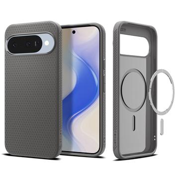 Google Pixel 10/10 Pro Spigen Liquid Air Mag MagSafe TPU Hülle - Marmor grau