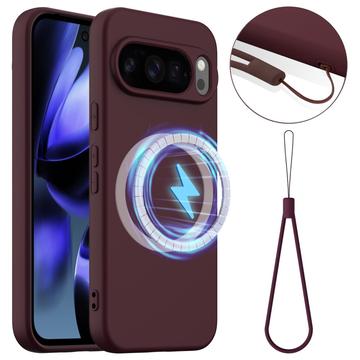 Google Pixel 10 Pro XL Liquid Silikonhülle - MagSafe-kompatibel - Weinrot