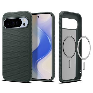 Google Pixel 10 Pro XL Spigen Liquid Air Mag MagSafe TPU Hülle - Abyss Grün