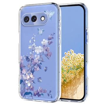 Google Pixel 10a TPU-Hülle mit Blumenmuster - lila