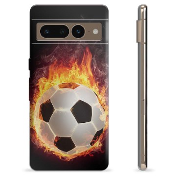 Google Pixel 7 Pro TPU Hülle - Fußball Flamme