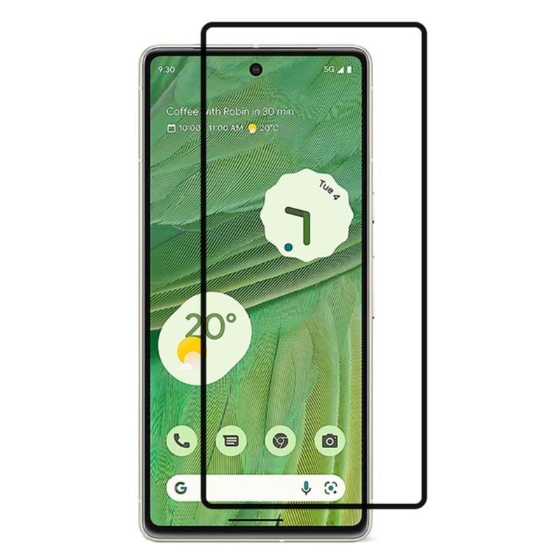 Google Pixel 8 Full Cover Panzerglas 9H Schwarz Rand