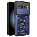 Google Pixel 8 Pro Drehring-Hybrid Hülle mit Kameraschutz - Blau