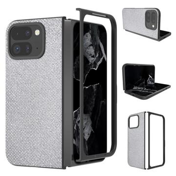 Google Pixel 9 Pro Fold Strass Textur Hybrid Hülle - Silber