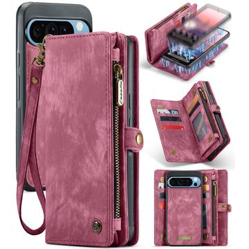 Google Pixel 9 Pro XL Caseme 008 2-in-1 Multifunktions Wallet Hülle - Rot