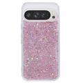 Google Pixel 9 Pro XL Glitter Flakes TPU Hülle - Rosa