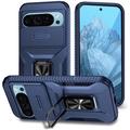 Google Pixel 9/9 Pro Drehring-Hybrid Hülle mit Kameraschutz - Blau