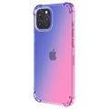 Gradient Stoßfeste iPhone 14 Pro Max TPU Hülle - Blau / Rosa