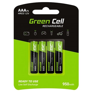 Green Cell HR03 Aufladbare AAA Batterien - 950mAh - 1x4