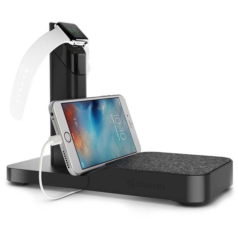 Griffin WatchStand Ladestation - Apple Watch, iPhone, iPad - Schwarz Griffin WatchStand Ladestation - Apple Watch, iPhone, iPad - Schwarz