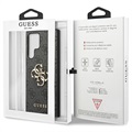 Guess 4G Big Metal Logo Samsung Galaxy S22 Ultra 5G Hybrid Hülle - Grau