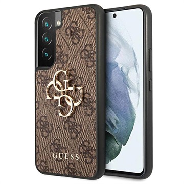 Guess 4G Big Metal Logo Samsung Galaxy S22 5G Hybrid Case - Braun