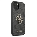 Guess 4G Big Metal Logo iPhone 13 Hybrid Case - Schwarz