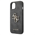 Guess 4G Big Metal Logo iPhone 13 Hybrid Case - Schwarz