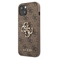 Guess 4G Big Metal Logo iPhone 13 Hybrid Case - Braun