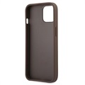 Guess 4G Big Metal Logo iPhone 13 Hybrid Case - Braun