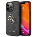 Guess 4G Big Metal Logo iPhone 13 Pro Hybrid Case - Schwarz